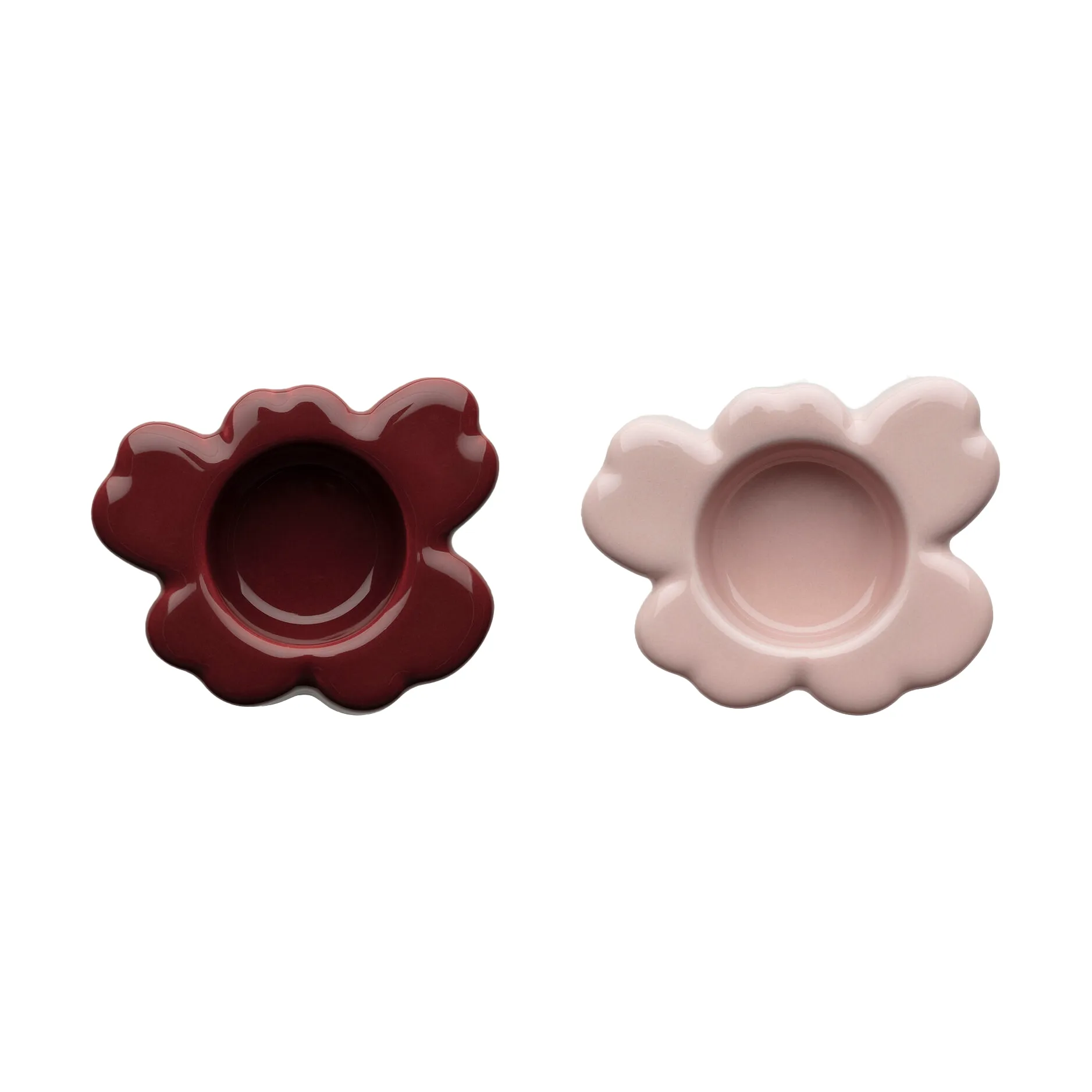 Unikko ljuslykta 3x10 cm 2 delar, Rosy grey-reddish brown Marimekko