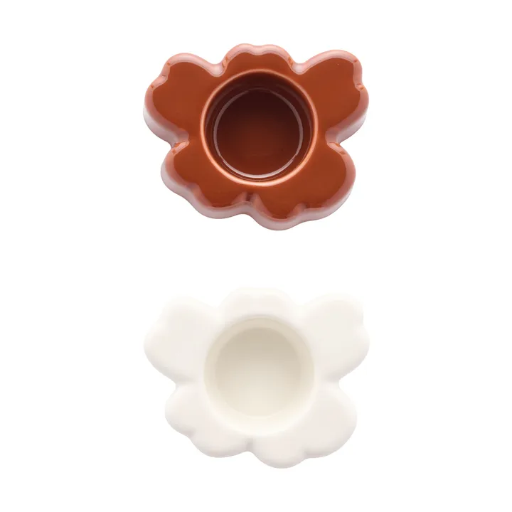 Unikko ljuslykta 3x10 cm 2 delar - White-chestnut - Marimekko