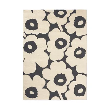 Unikko matta outdoor - Charcoal-white, 140x200 cm - Marimekko
