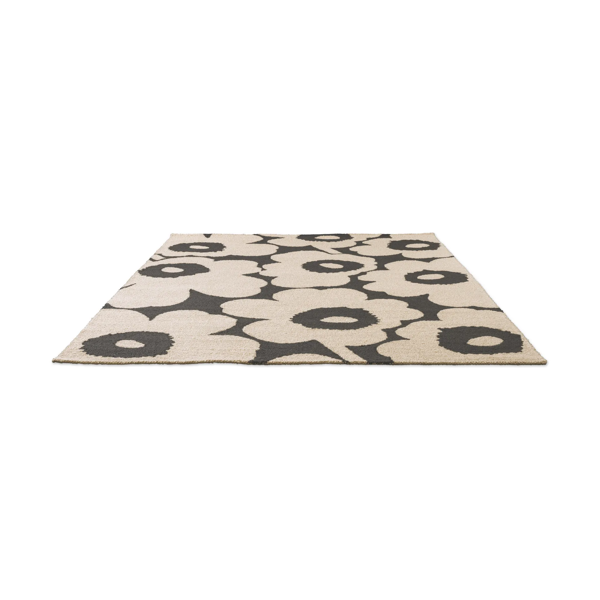 Unikko matta outdoor, Charcoal-white, 160x230 cm Marimekko