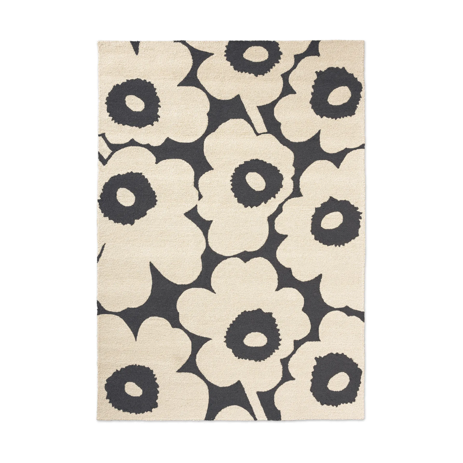 Unikko matta outdoor, Charcoal-white, 250x350 cm Marimekko