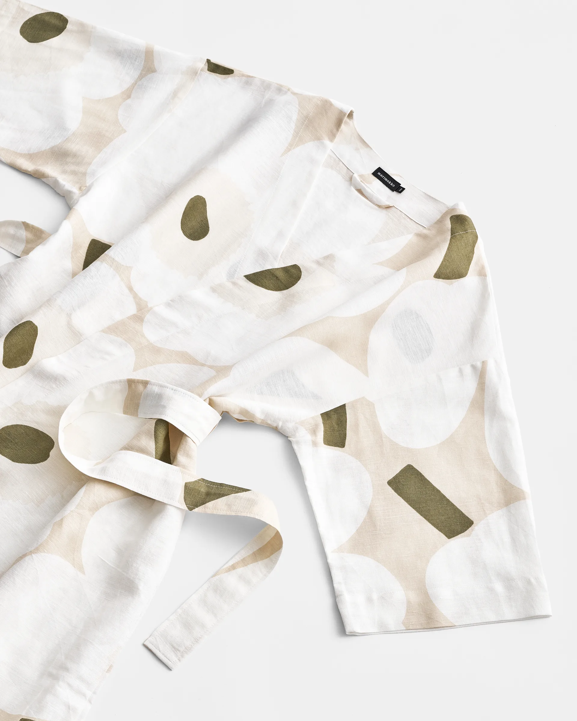 Unikko morgonrock, Beige-white-green, L/XL Marimekko
