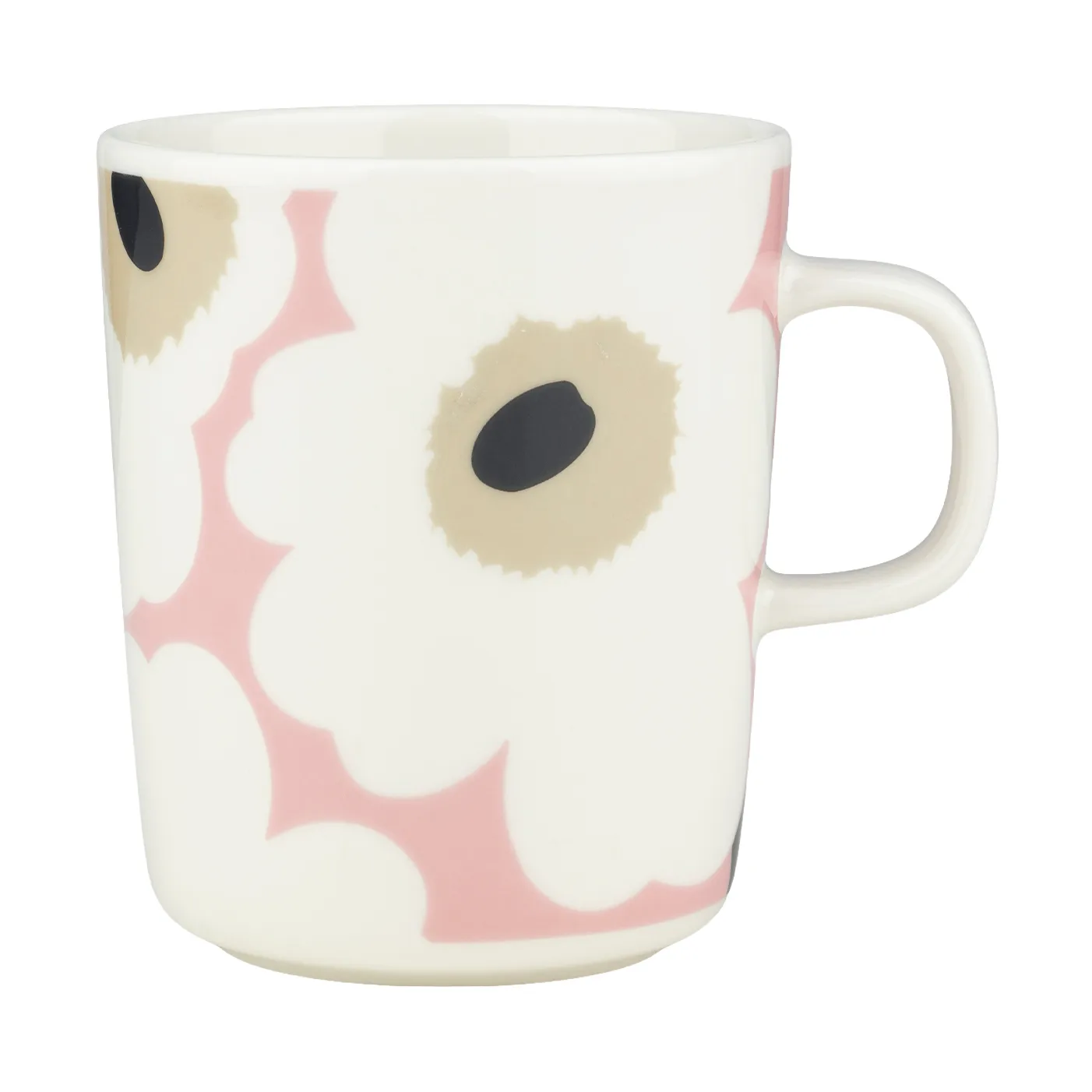 Unikko mugg 25 cl, Off white-pink-sand-charcoal Marimekko