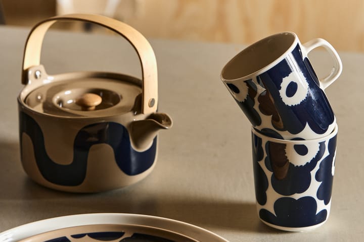 Unikko mugg 25 cl, Vit-mörkblå Marimekko