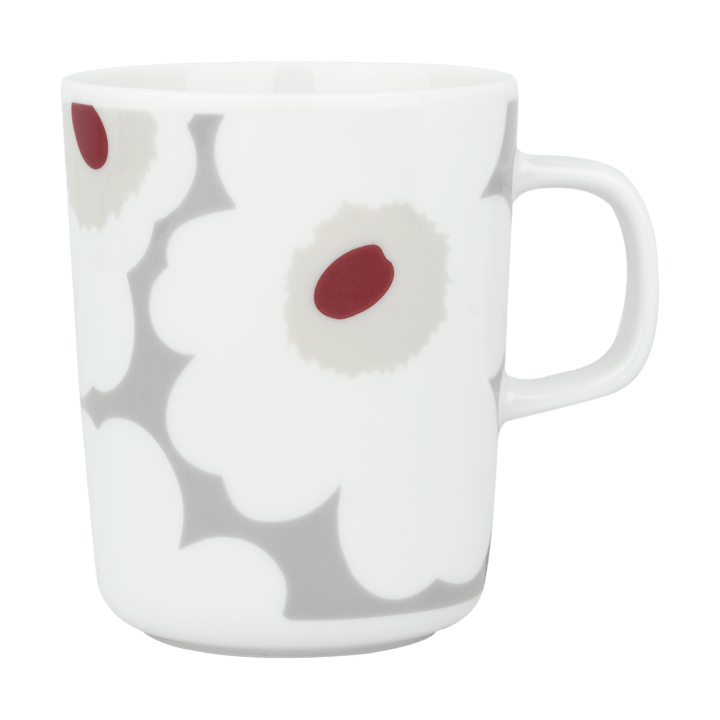 Unikko mugg 25 cl, White-l. grey-red-yellow Marimekko