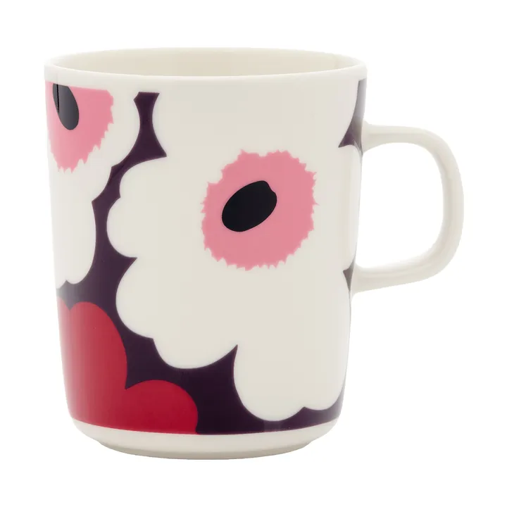 Unikko mugg 25 cl - White-plum-cranberry-pink - Marimekko