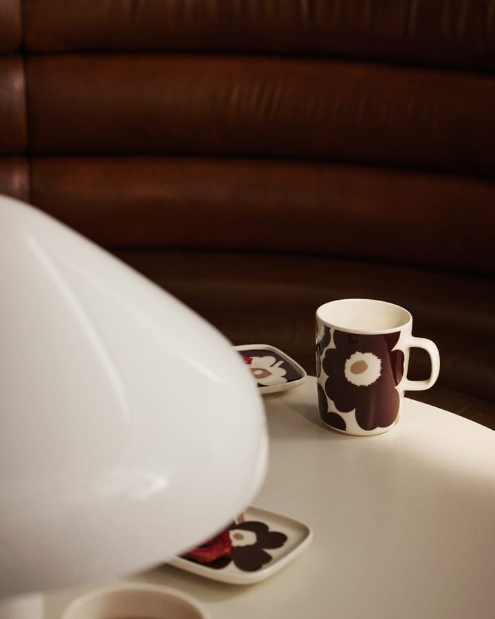 Unikko mugg 2,5 dl 2-pack, Clay-dark wine-white Marimekko