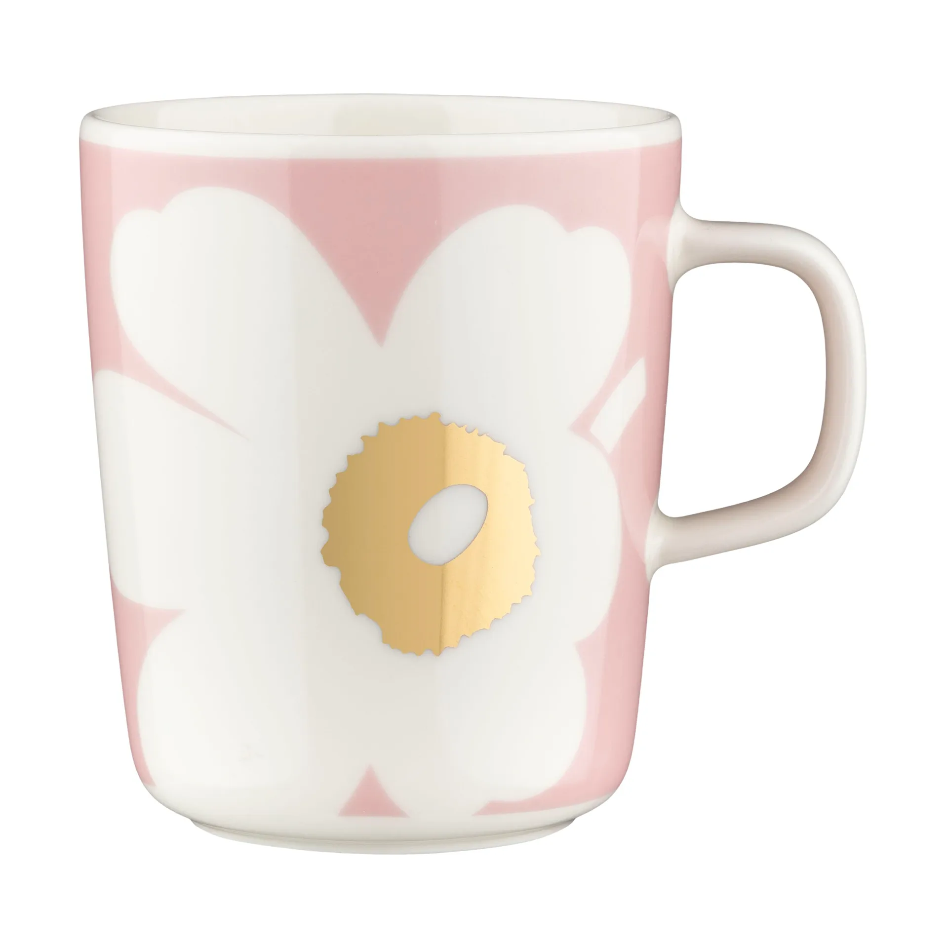 Unikko mugg 2,5 dl 2-pack, White-Light pink-gold Marimekko