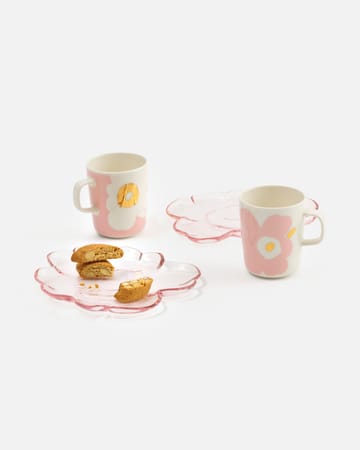 Unikko mugg 2,5 dl 2-pack - White-Light pink-gold - Marimekko