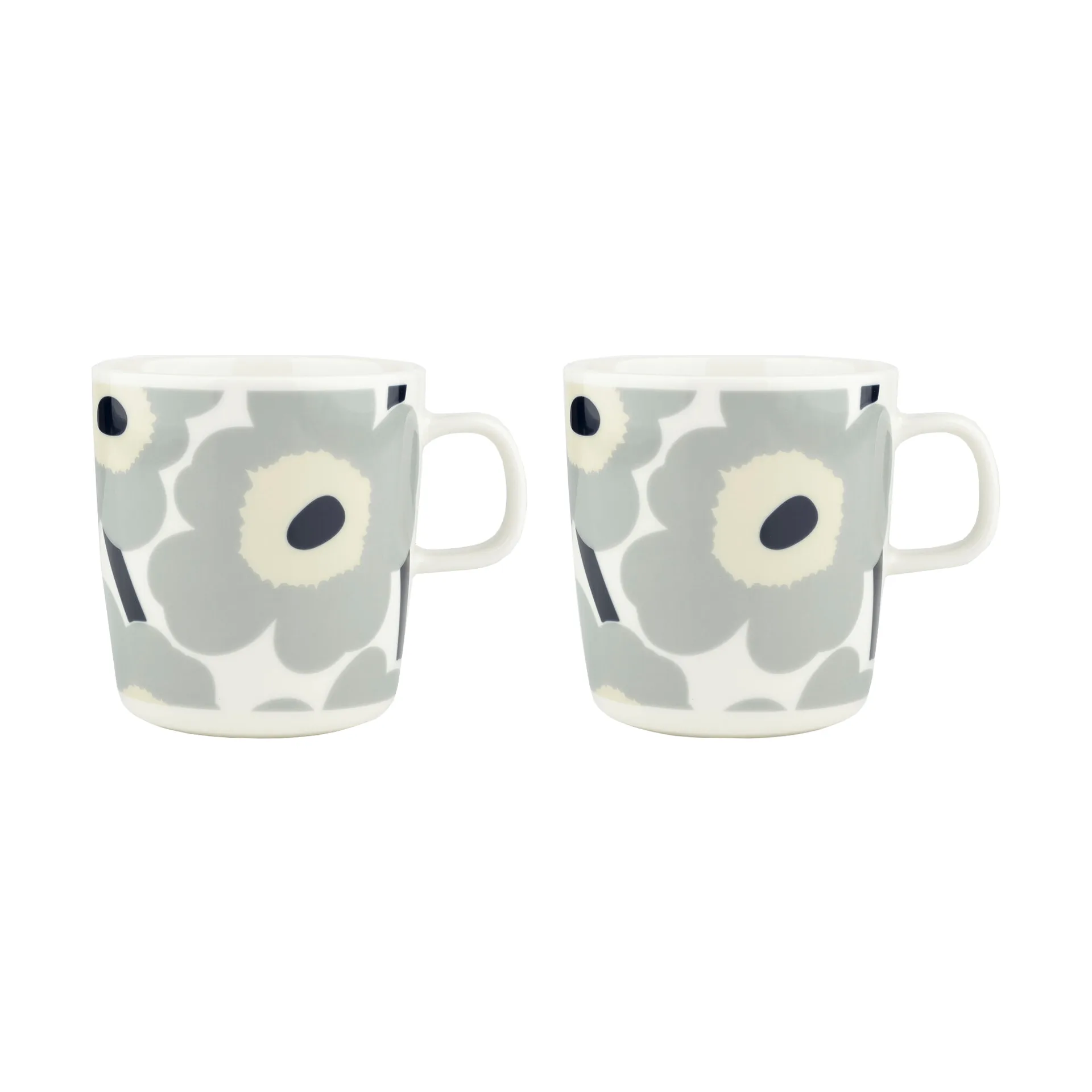 Unikko mugg 40 cl 2-pack, White-light grey-sand-dark blue Marimekko
