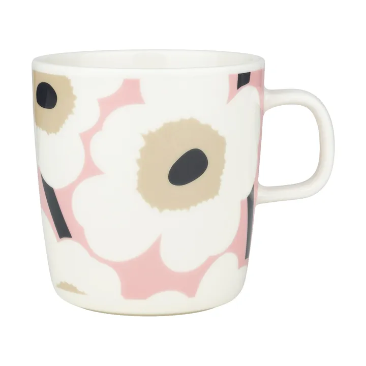 Unikko mugg 40 cl - Off white-pink-sand-charcoal - Marimekko