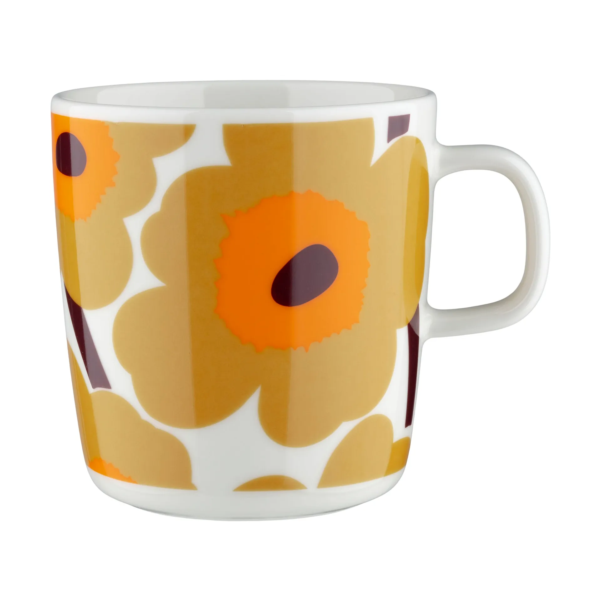 Unikko mugg 40 cl, White-caramel-warm orange Marimekko