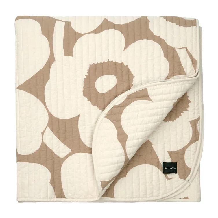Unikko överkast 260x260 cm, linen, off white Marimekko