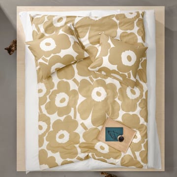Unikko påslakan bomull-hampa 150x210 cm - Beige - Marimekko
