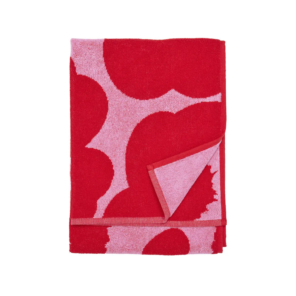 Unikko, pink/red, 50x70cm, handduk Marimekko