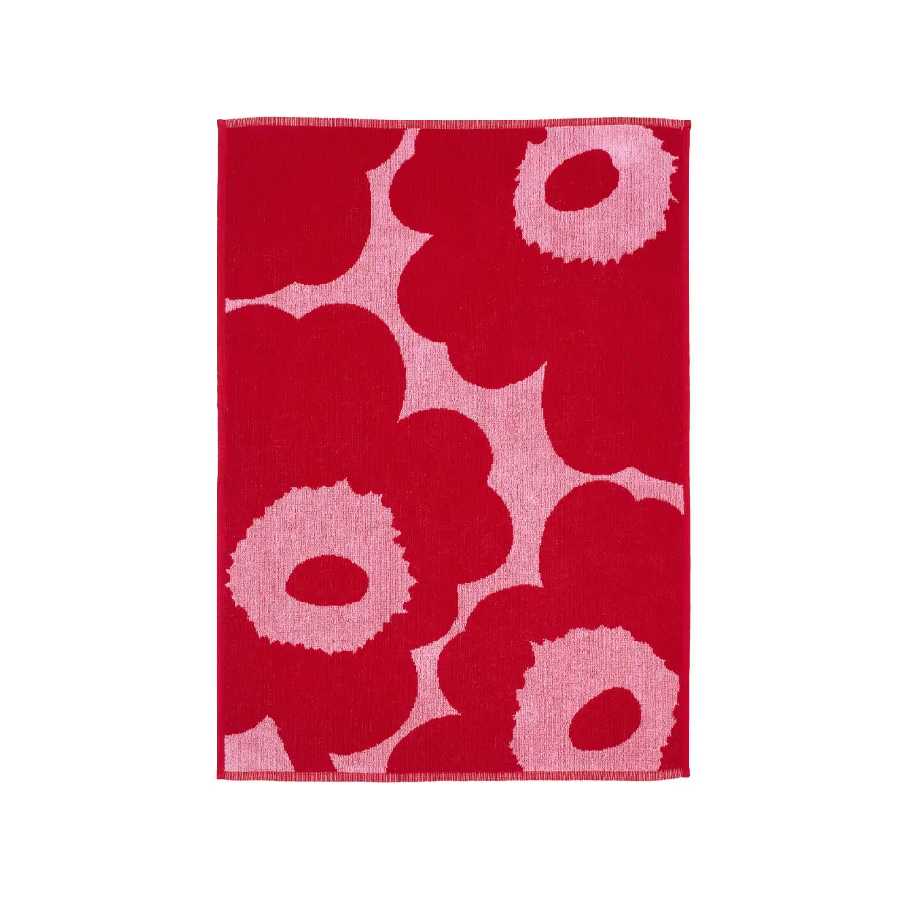 Unikko, pink/red, 50x70cm, handduk Marimekko