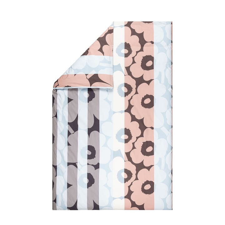 Unikko Ralli påslakan 150x210 cm, Off white-peach-blue Marimekko