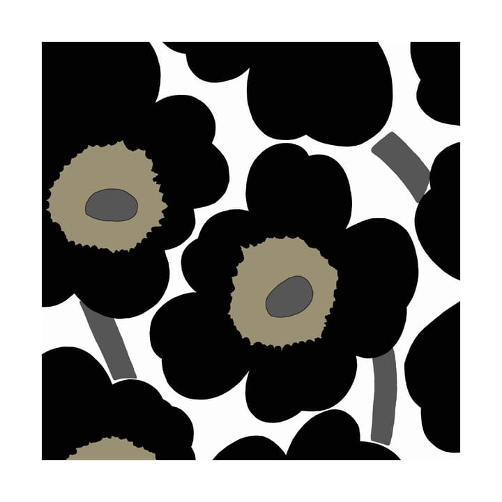Unikko servett 33x33 cm 20-pack - Black-White - Marimekko