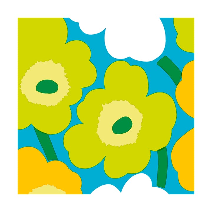 Unikko servett 33x33 cm 20-pack - Blue-Green - Marimekko