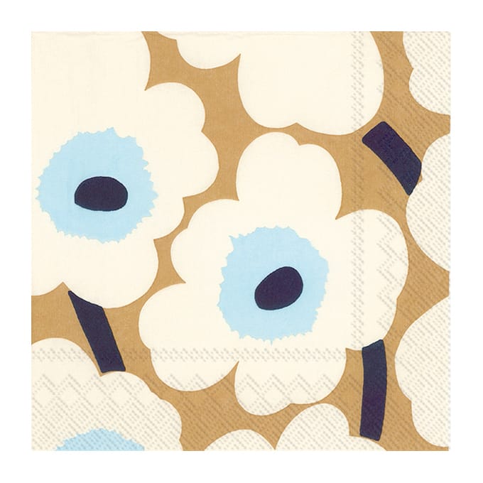 Unikko servett 33x33 cm 20-pack - Cream gold - Marimekko