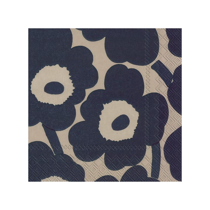 Unikko servett 33x33 cm 20-pack - Linen-blue - Marimekko