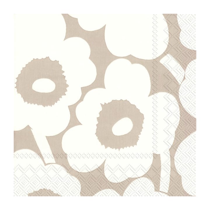 Unikko servett 33x33 cm 20-pack - Linen-cream - Marimekko