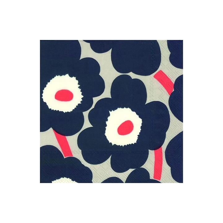 Unikko servett 33x33 cm 20-pack, Linne Marimekko