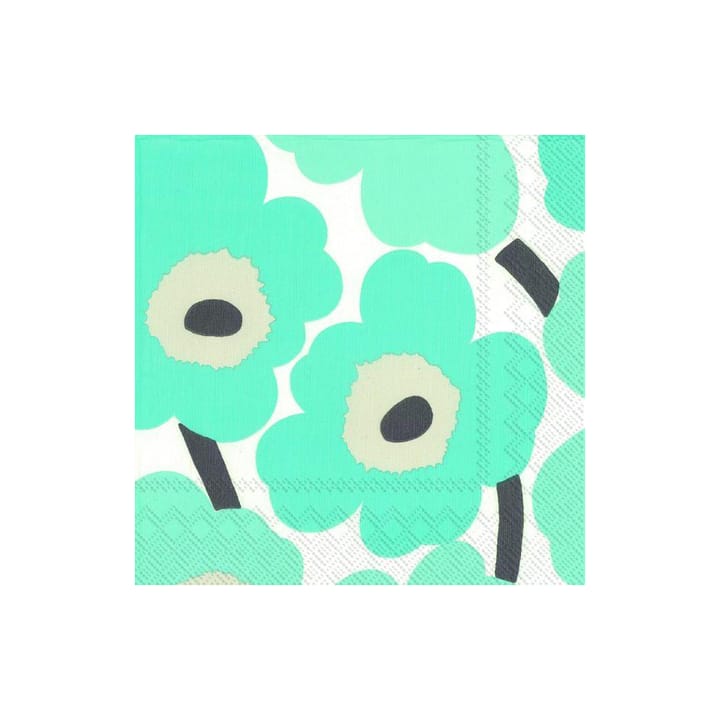 Unikko servett 33x33 cm 20-pack - Turkos - Marimekko