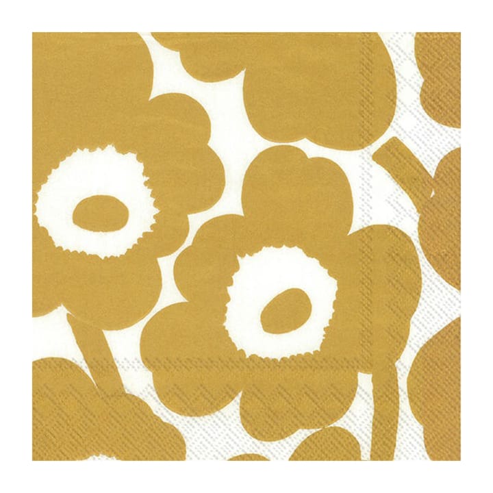 Unikko servett 40x40 cm 20-pack - White-gold - Marimekko