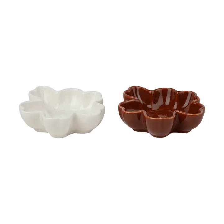 Unikko Shape skål Ø11 cm 2 delar - White-plum - Marimekko