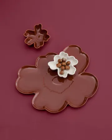 Unikko Shape skål Ø11 cm 2 delar - White-plum - Marimekko