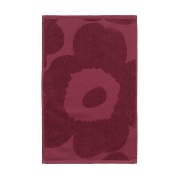 Unikko solid gästhandduk 32x50 cm - Mörkröd - Marimekko