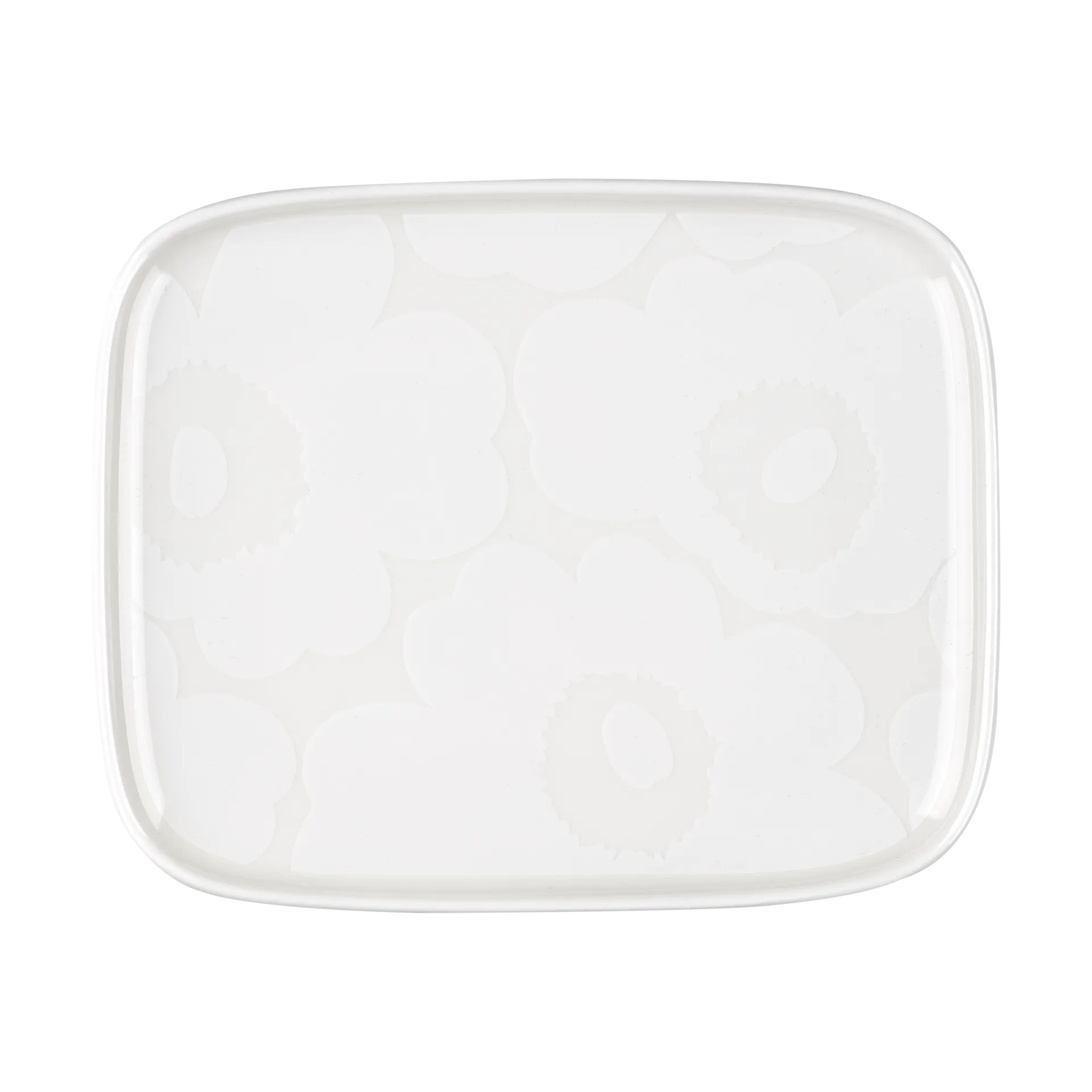 Unikko tallrik 12x15 cm, White Marimekko