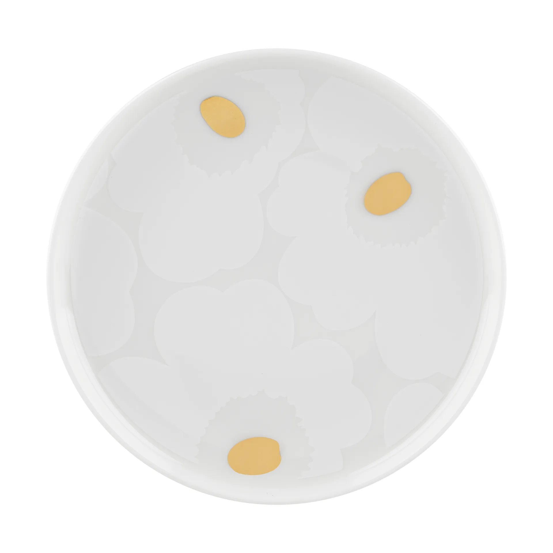 Unikko tallrik Ø13,5 cm, White-gold Marimekko