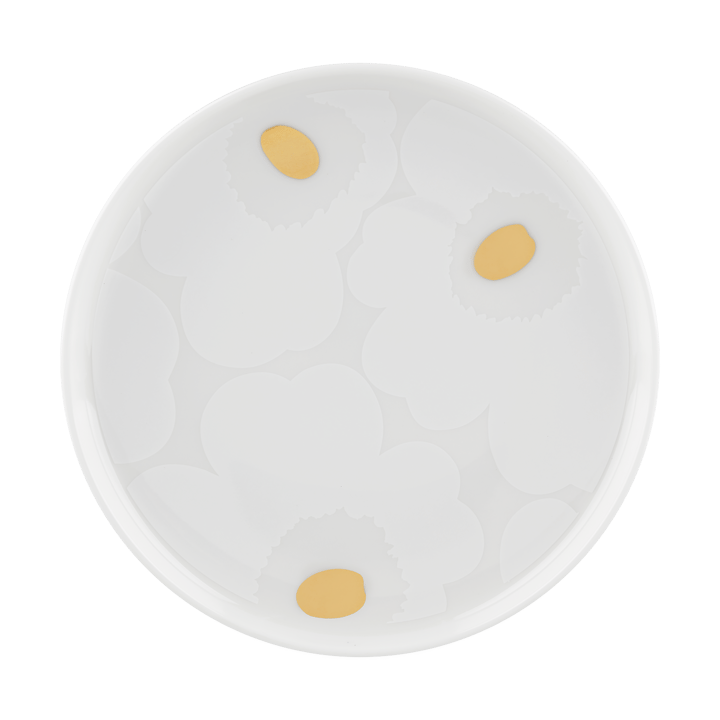 Unikko tallrik Ø13,5 cm, White-gold Marimekko