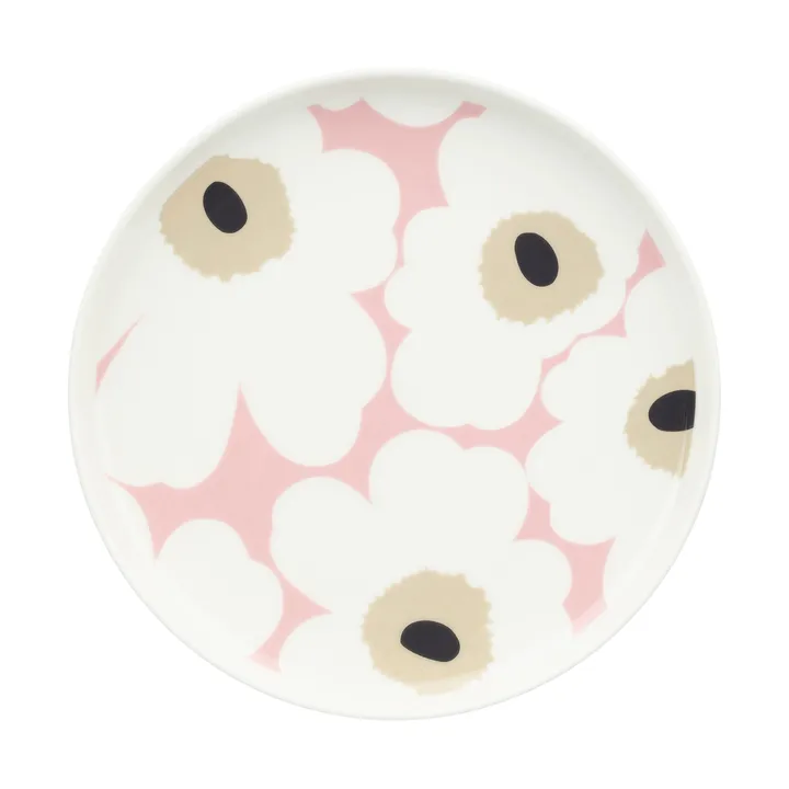 Unikko tallrik Ø20 cm - Off white-pink-sand-charcoal - Marimekko