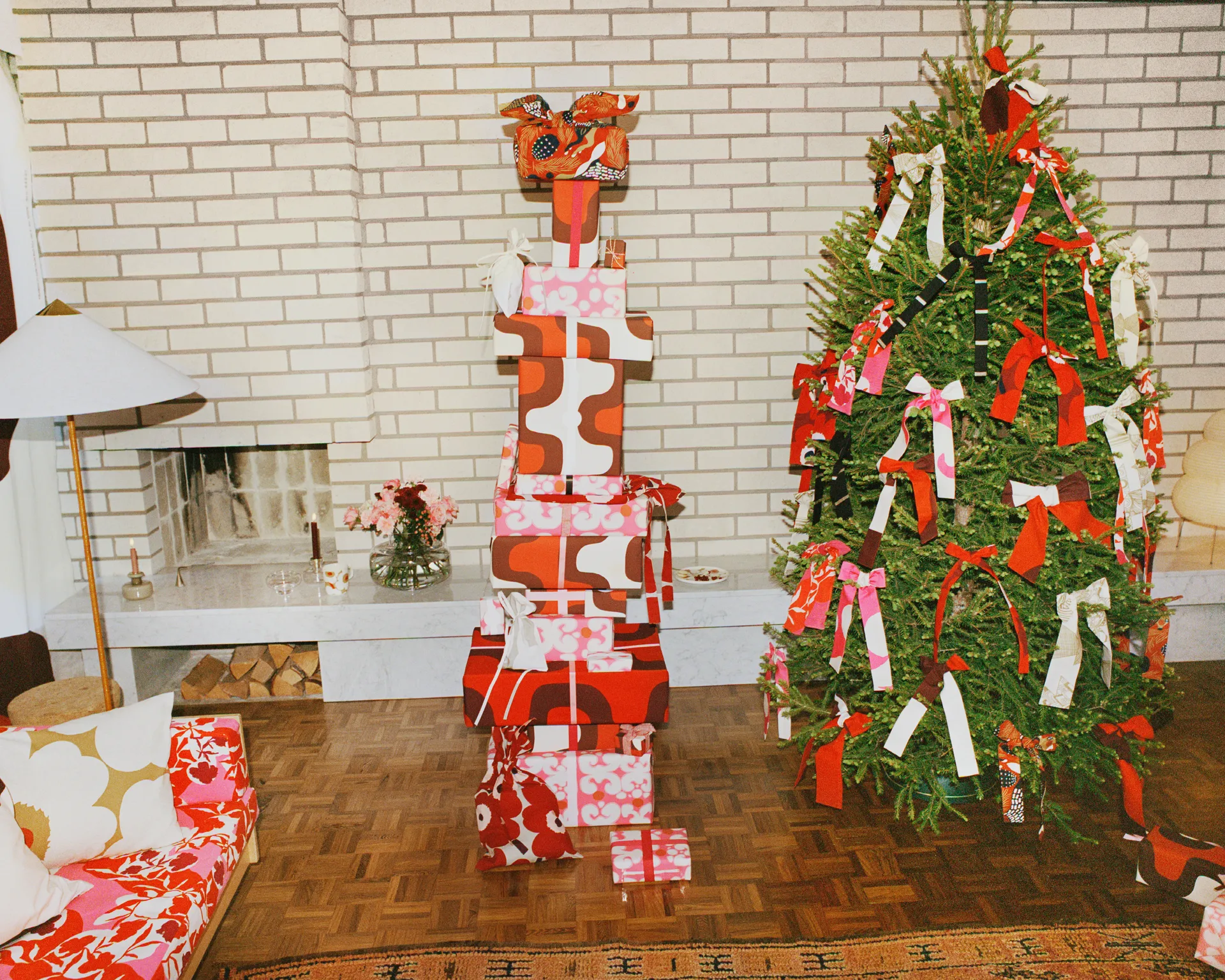 Unikko tallrik Ø20 cm, White-beige-red Marimekko