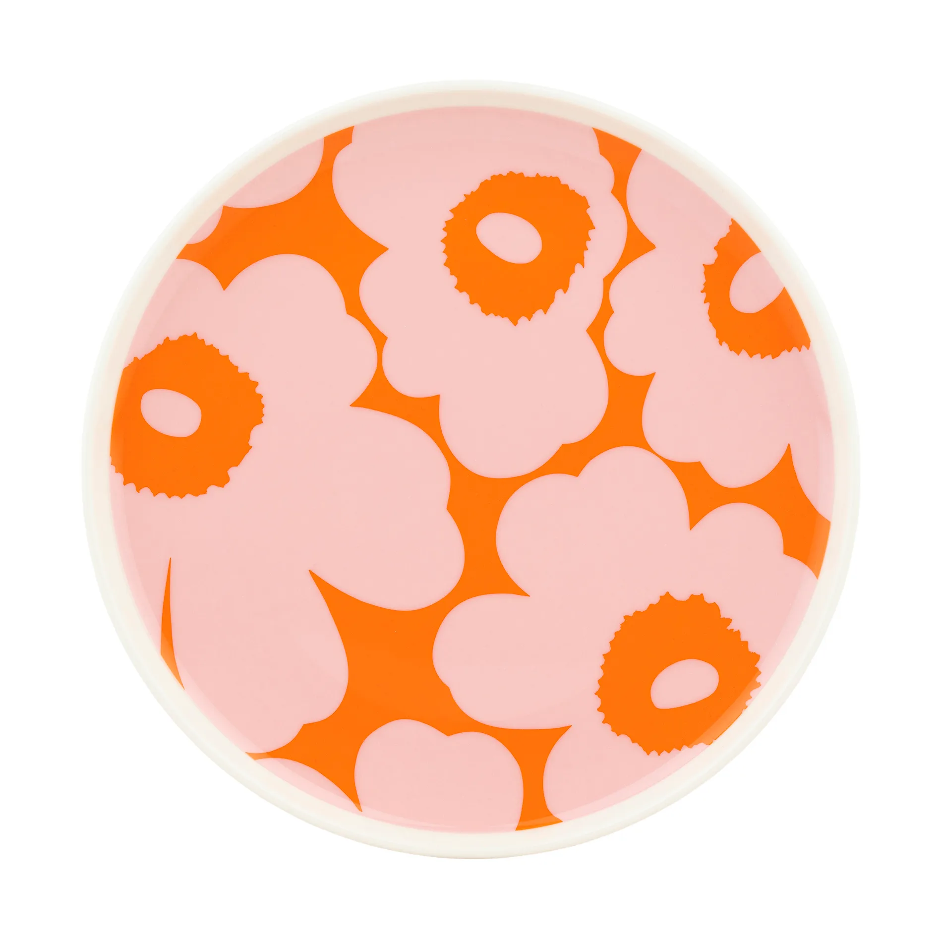 Unikko tallrik Ø20 cm, White-pink-orange Marimekko
