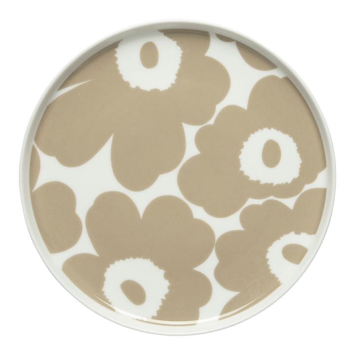 Unikko tallrik beige-vit - Ø20 cm - Marimekko