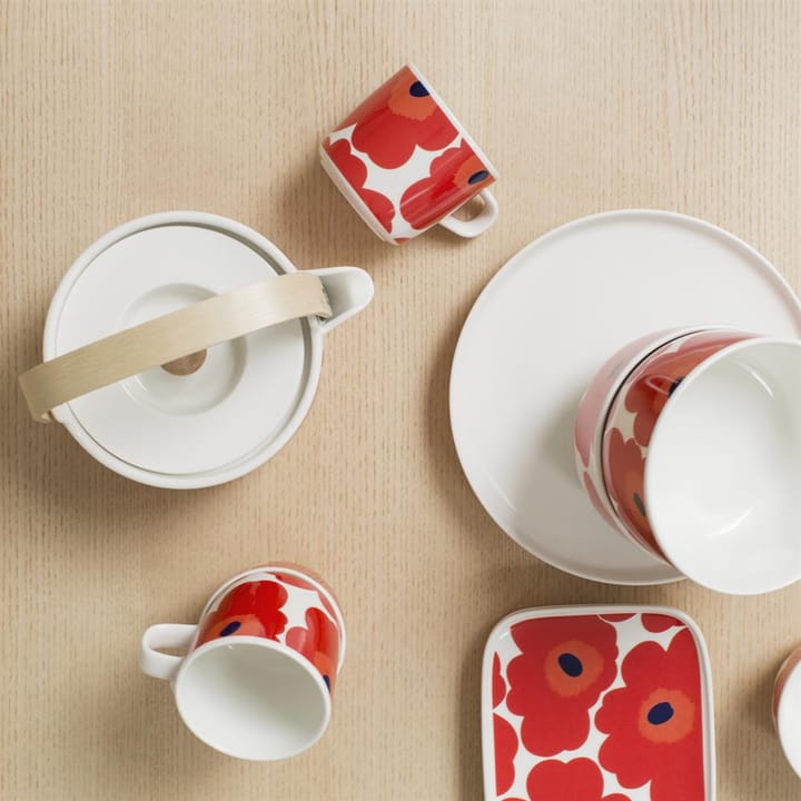 Unikko tekanna - röd-vit - Marimekko