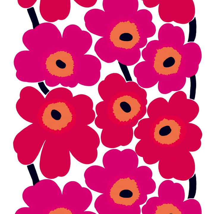 Unikko tyg - röd - Marimekko