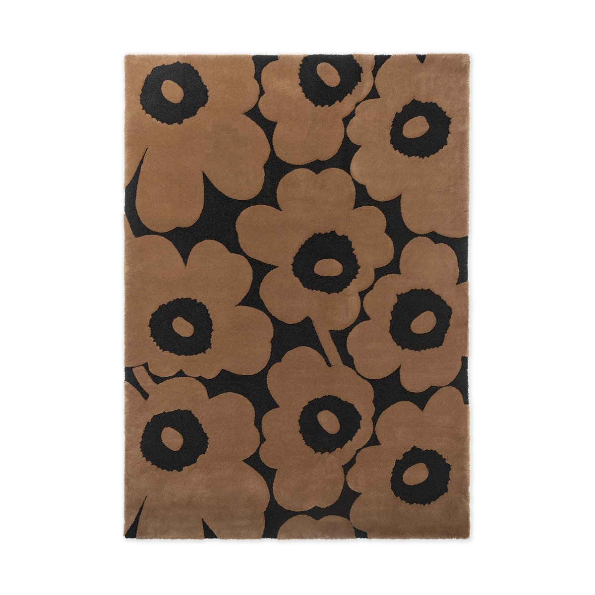 Marimekko Unikko ullmatta Beige, 170x240 cm | Skandinavisk Design | Ullmattor | Beige