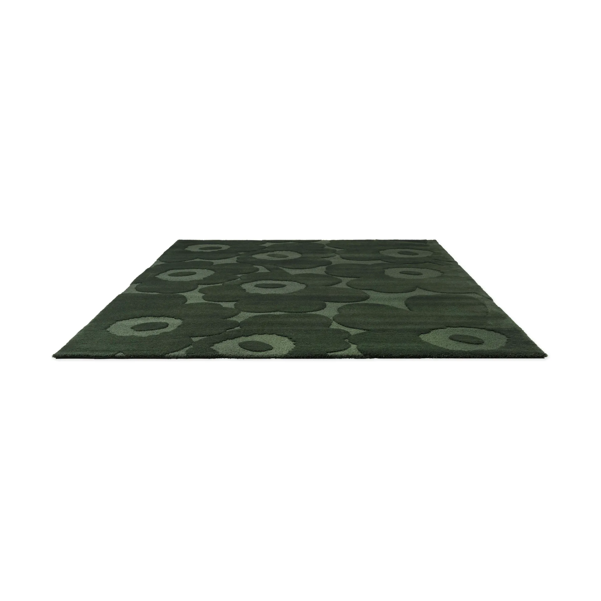 Unikko ullmatta, Dark Green, 250x350 cm Marimekko