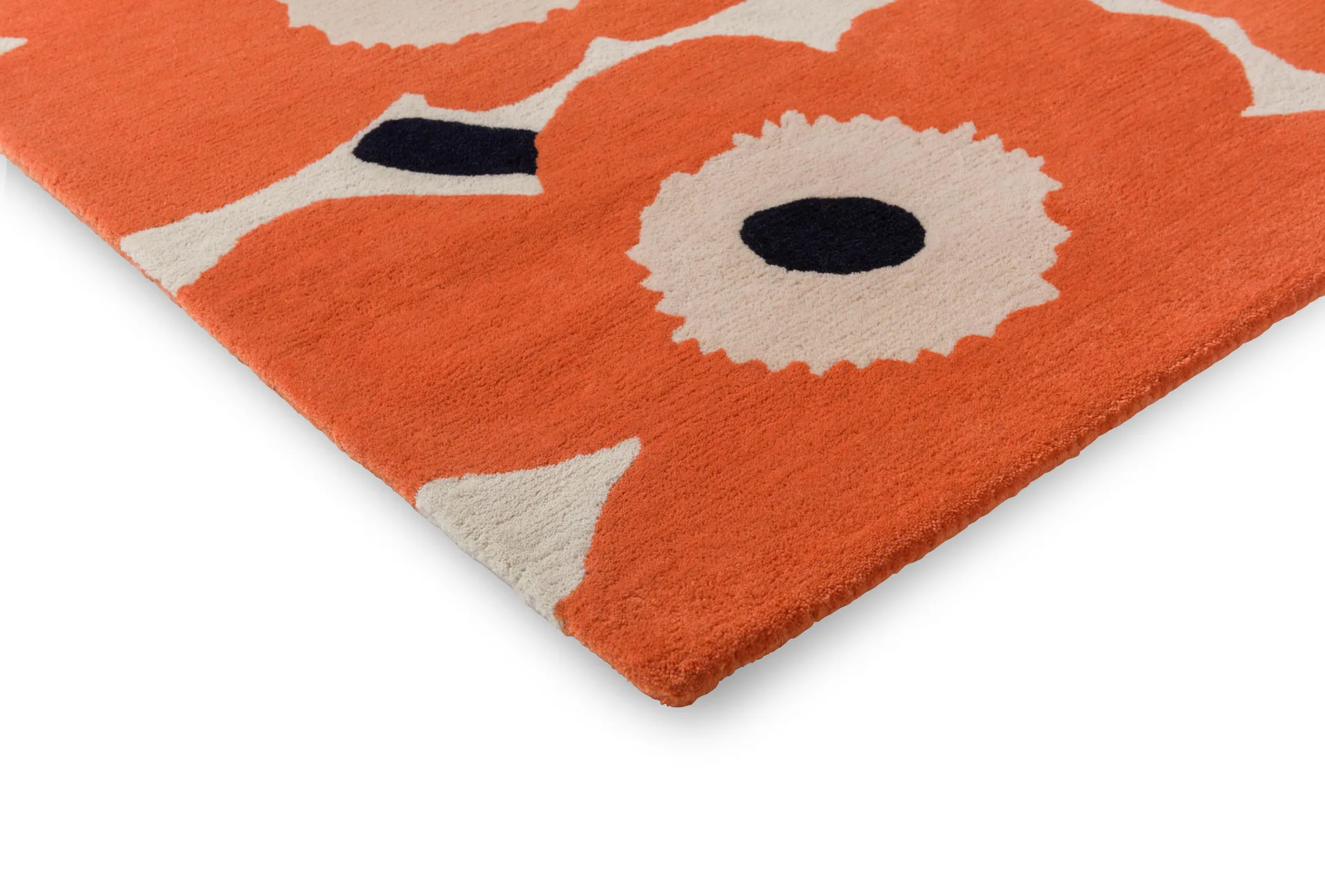 Unikko ullmatta, Orange Red, 140x200 cm Marimekko