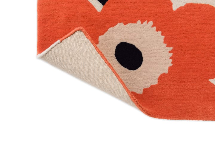 Unikko ullmatta - Orange Red, 140x200 cm - Marimekko