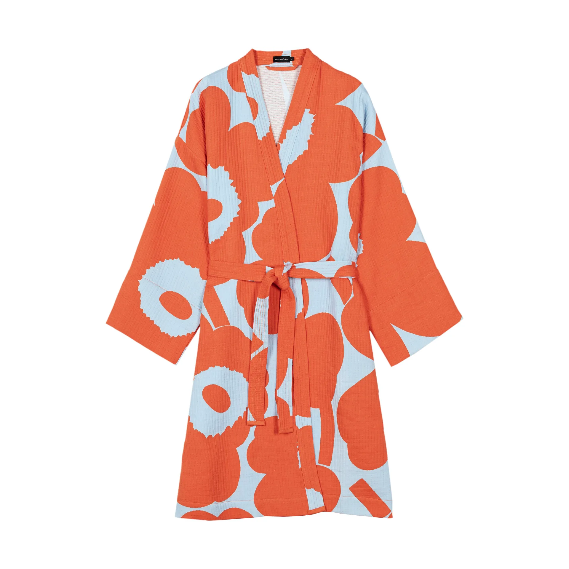Unikko våfflad badrock S, L. blue-orange Marimekko