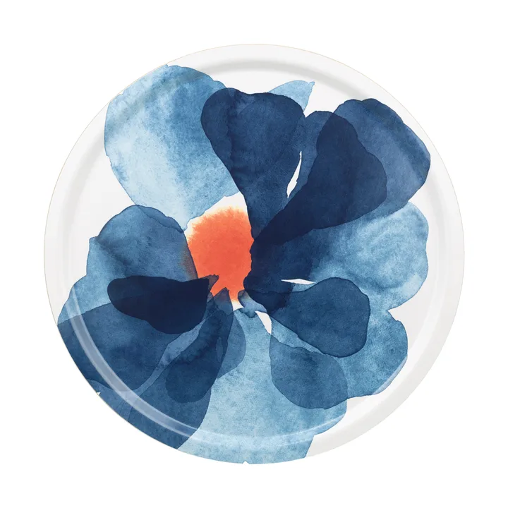 Valssi bricka Ø46 cm - White-blue-orange - Marimekko