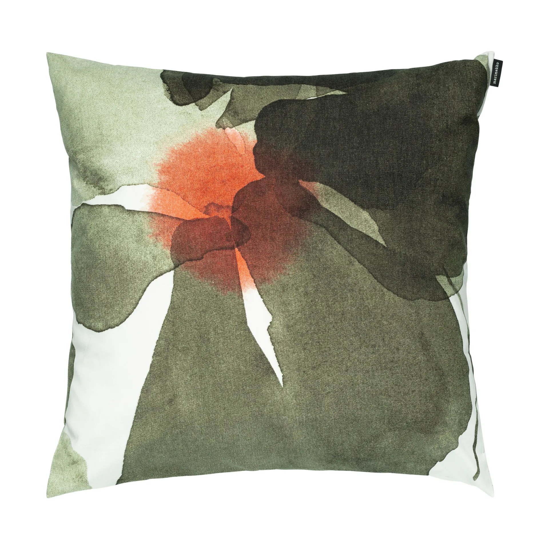 Valssi kuddfodral 50x50 cm, White-forest green-tomato red Marimekko