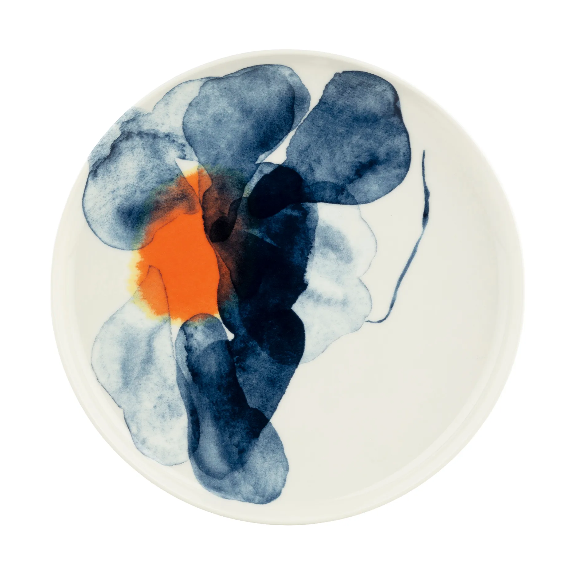 Valssi tallrik, White-blue-orange Marimekko