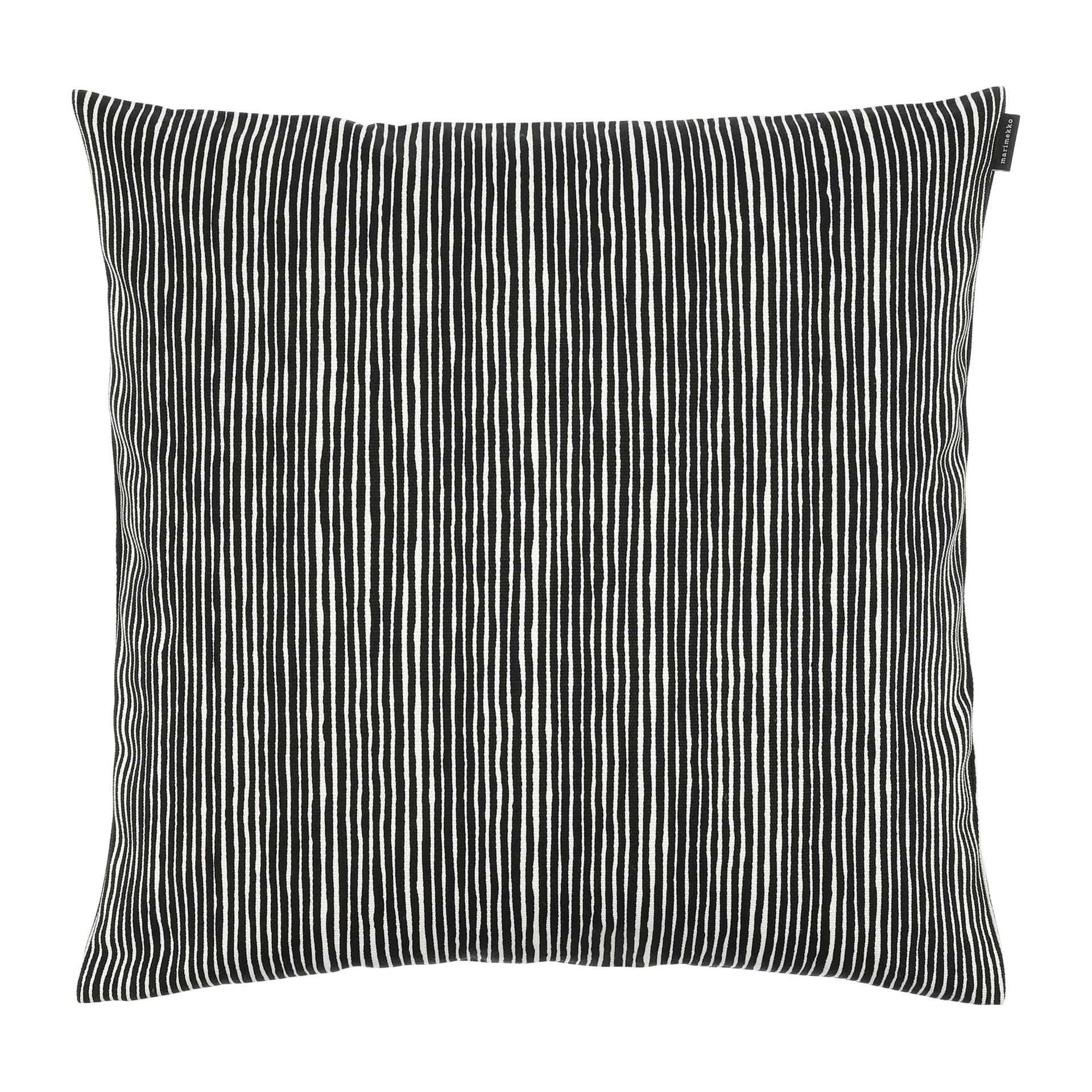 Varvunraita kuddfodral, svart-vit Marimekko